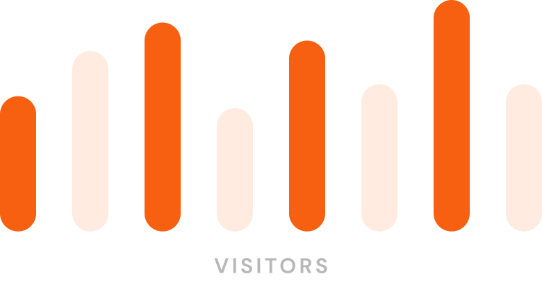 Visitors Bar Chart Graphic